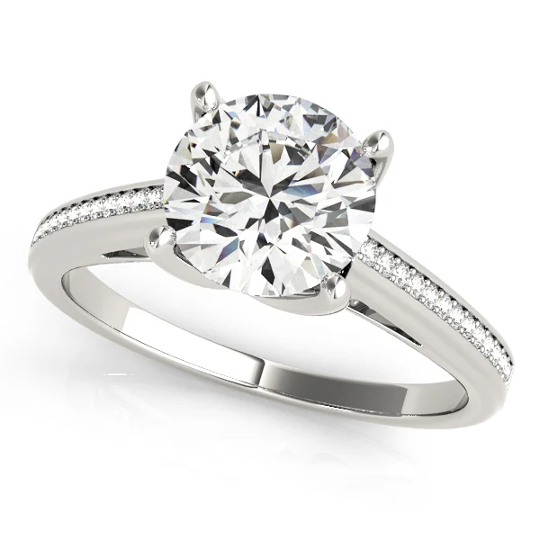 Channel Set Single Row Engagement Ring