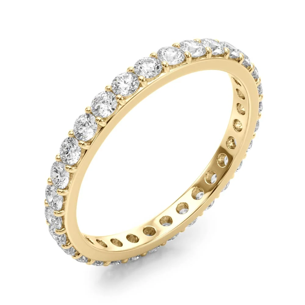Shared Prong Eternity Wedding Band - Image 11