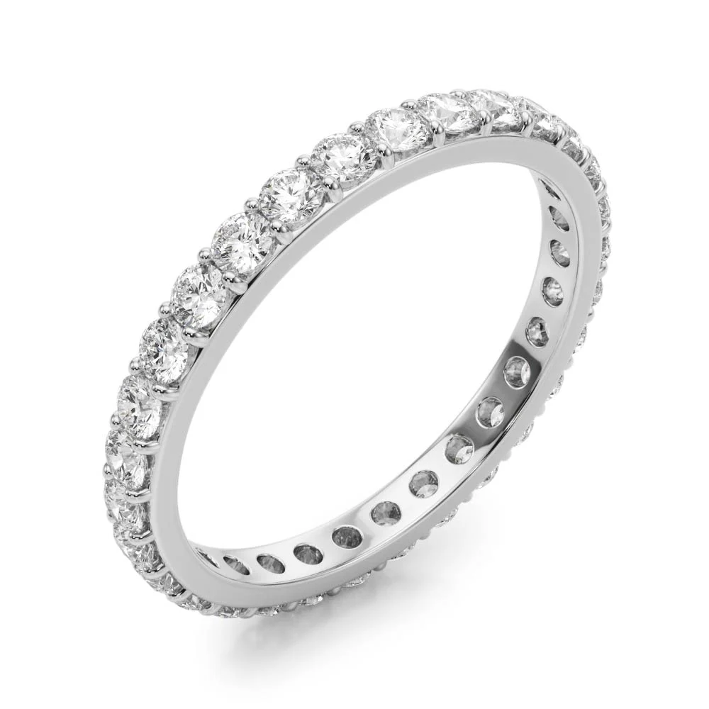 Shared Prong Eternity Wedding Band - Image 4