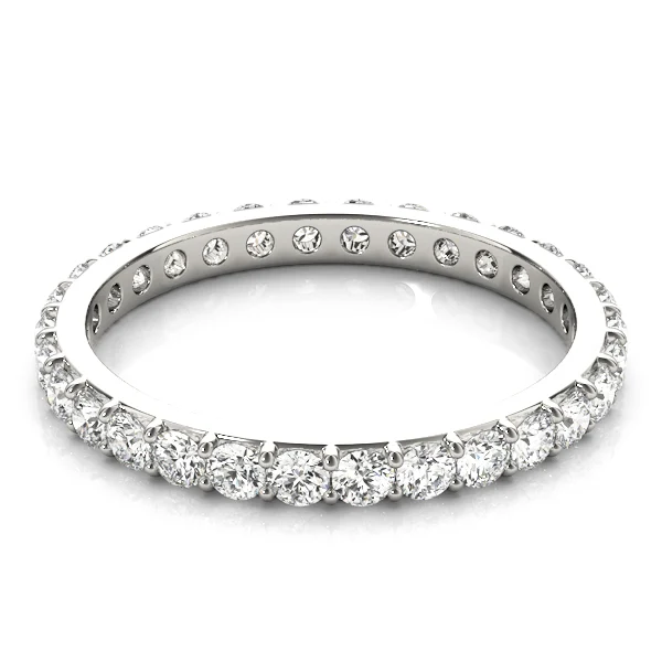 Shared Prong Eternity Wedding Band - Image 3