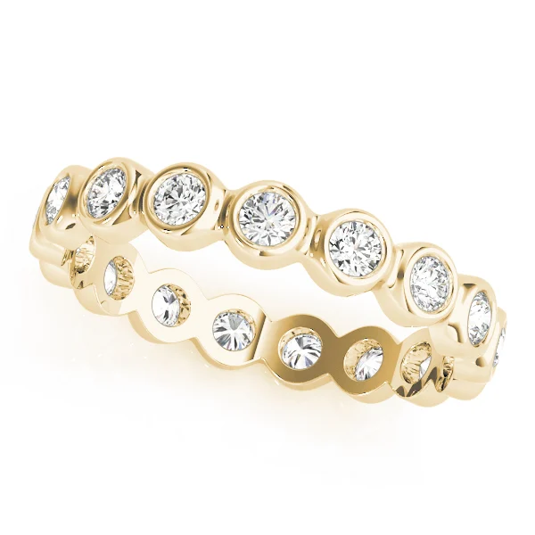 Bezel Set Eternity Wedding Band - Image 3