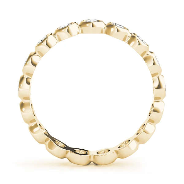 Bezel Set Eternity Wedding Band - Image 4