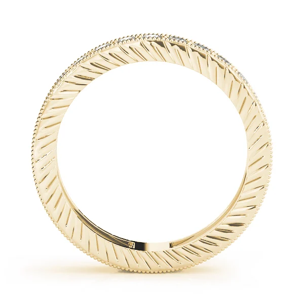 Eternity Milgrain Prong In Channel Wedding Band - Image 5