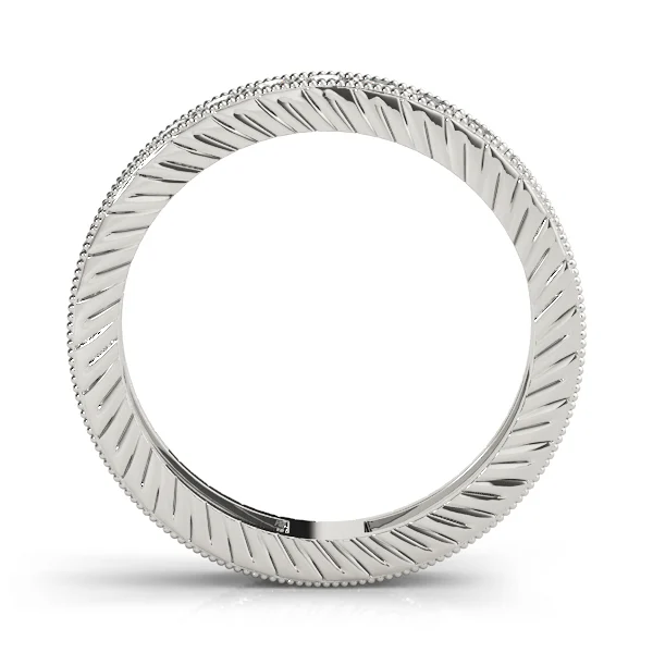 Eternity Milgrain Prong In Channel Wedding Band - Image 2