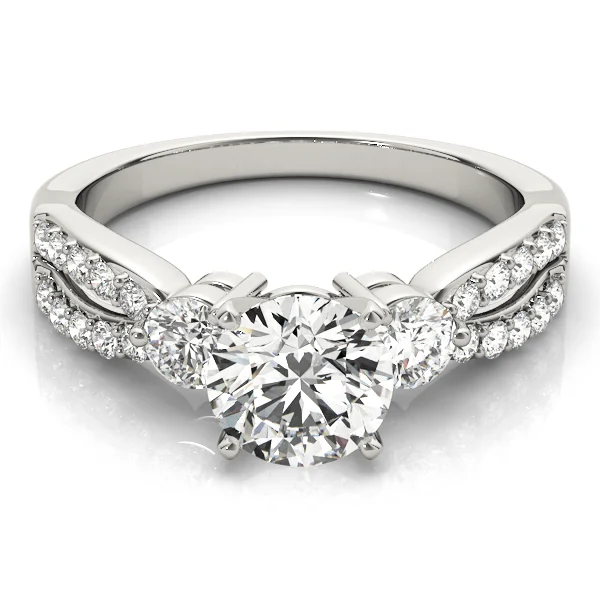 3-Stone Split Shank Engagement Rings - Image 3