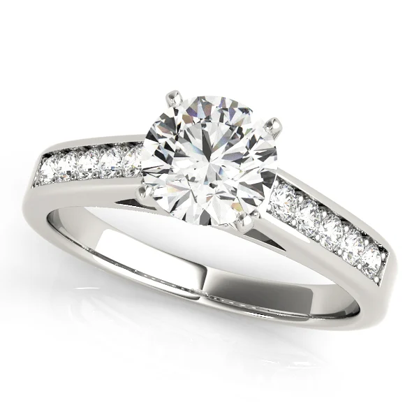 Single Row Prong in Channel Engagement Ring