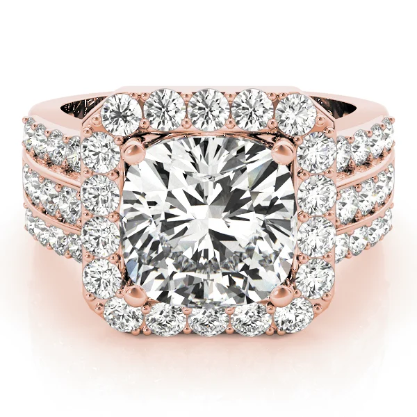 Multirow Halo Engagement Ring - Image 11
