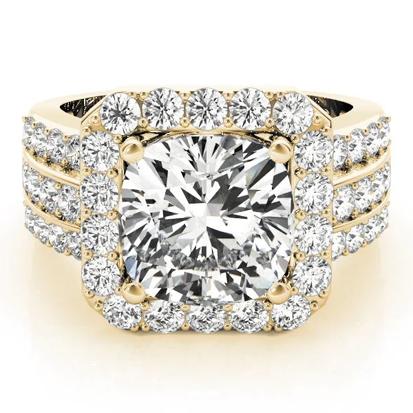 Multirow Halo Engagement Ring - Image 7
