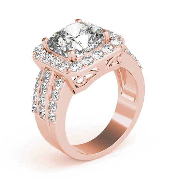 Multirow Halo Engagement Ring - Image 12