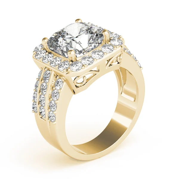 Multirow Halo Engagement Ring - Image 8