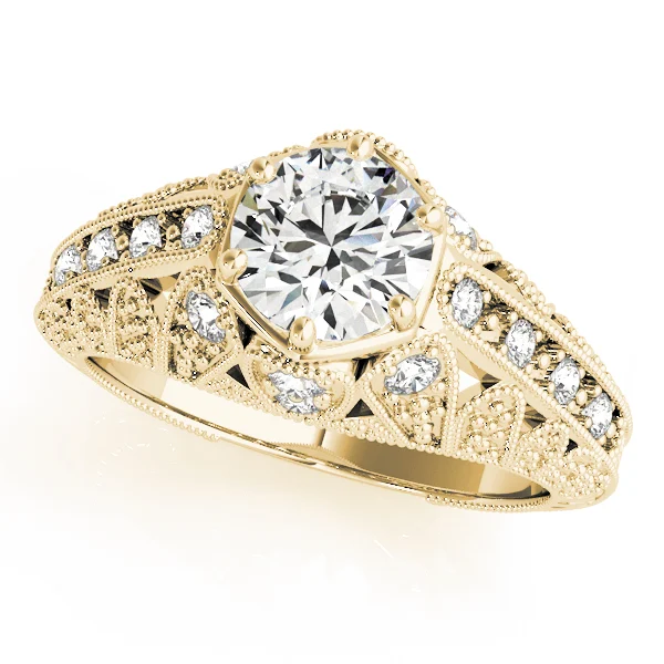 Antique Milgrain Prong Engagement Ring - Image 5