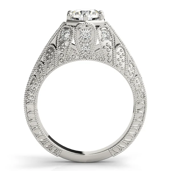 Antique Milgrain Prong Engagement Ring - Image 2