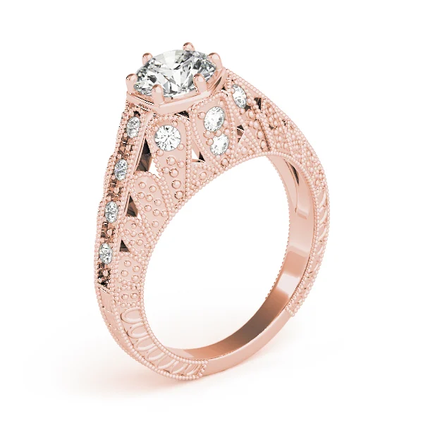 Antique Milgrain Prong Engagement Ring - Image 12