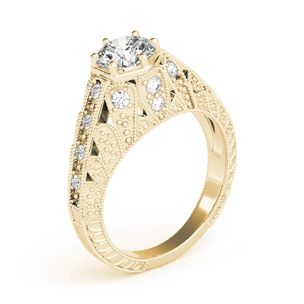 Antique Milgrain Prong Engagement Ring - Image 8