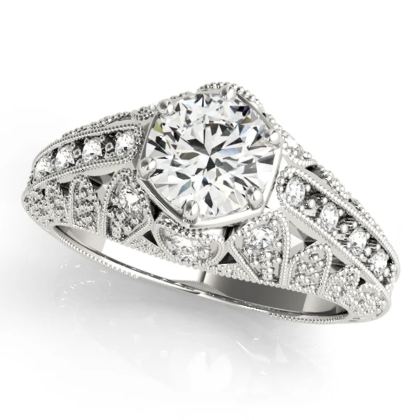 Antique Milgrain Prong Engagement Ring