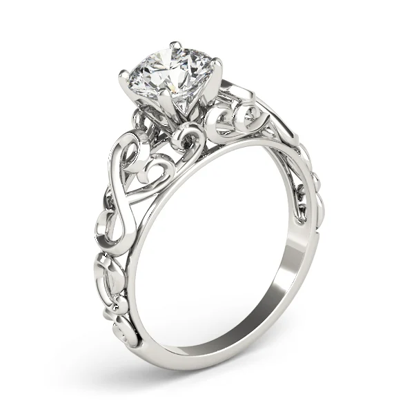 Filigree Solitaire Engagement Ring - Image 4
