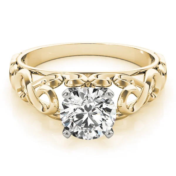 Filigree Solitaire Engagement Ring - Image 7