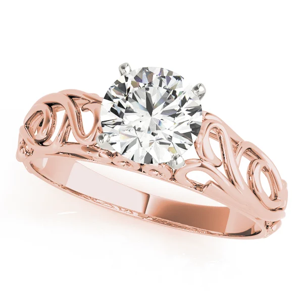 Solitaire Filigree Engagement Ring - Image 9
