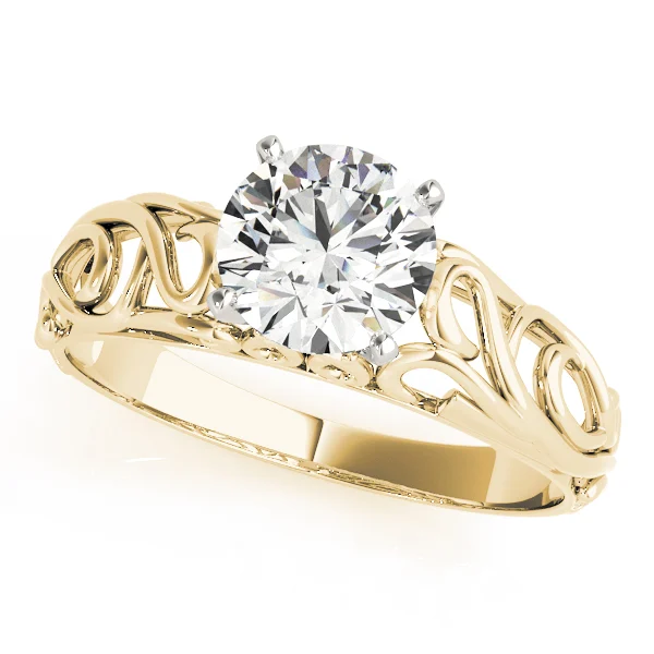 Solitaire Filigree Engagement Ring - Image 5
