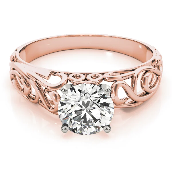 Solitaire Filigree Engagement Ring - Image 11