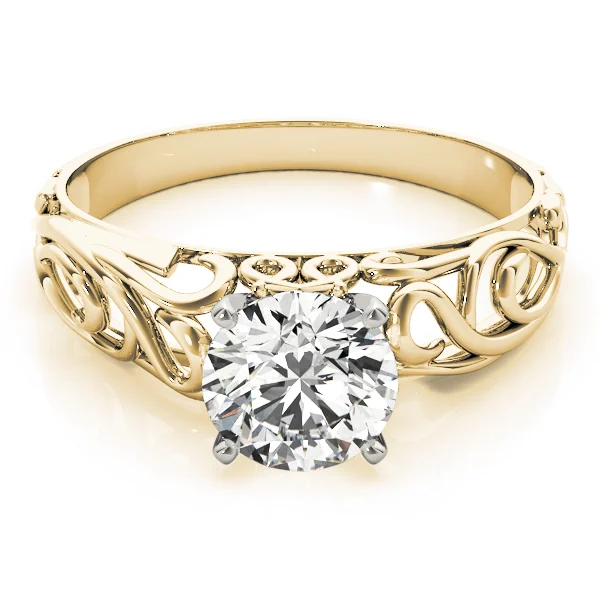 Solitaire Filigree Engagement Ring - Image 7