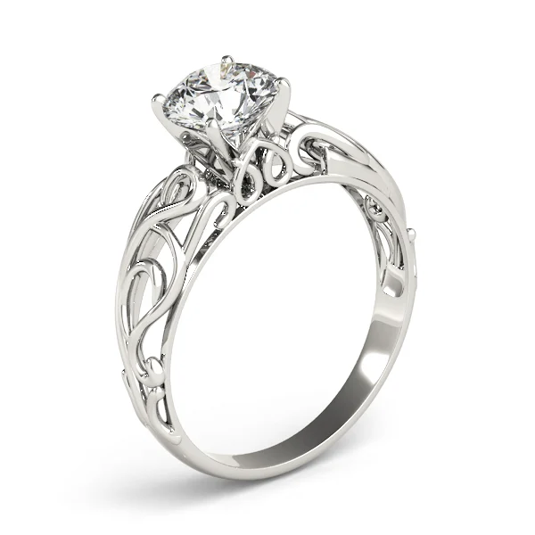 Solitaire Filigree Engagement Ring - Image 4