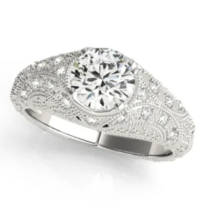 Antique Style Milgrain Engagement Rings