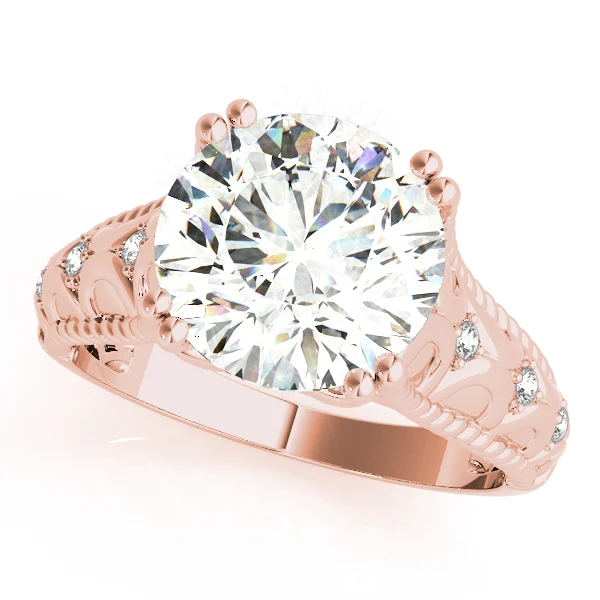 Double Prong Braided Shank Engagement Rings - Image 9