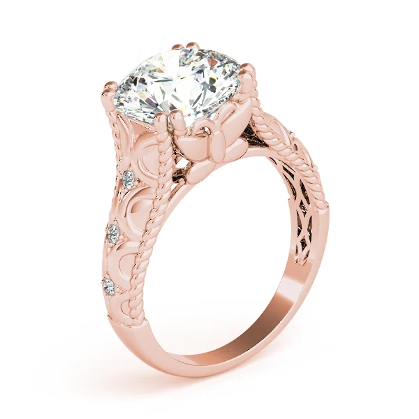 Double Prong Braided Shank Engagement Rings - Image 12