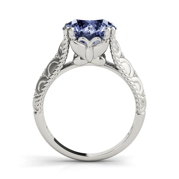 Double Prong Braided Shank Engagement Rings - Image 14