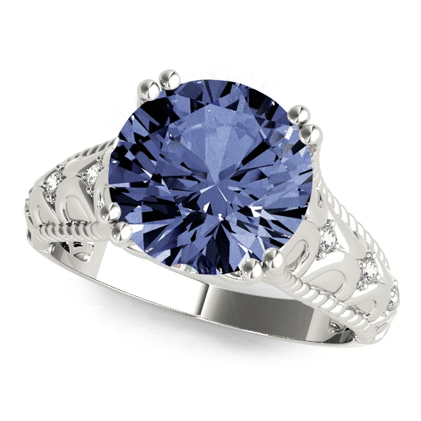 Double Prong Braided Shank Engagement Rings - Image 13