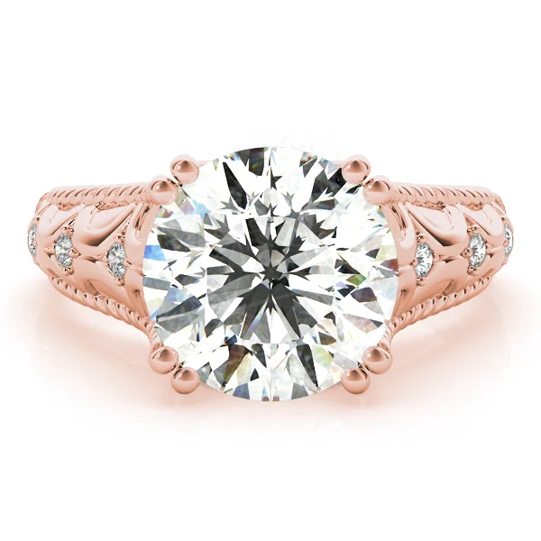 Double Prong Braided Shank Engagement Rings - Image 11