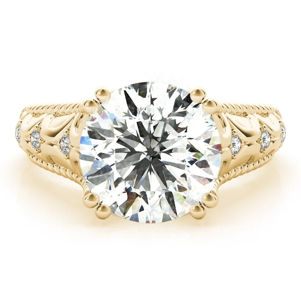 Double Prong Braided Shank Engagement Rings - Image 7