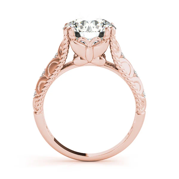 Double Prong Braided Shank Engagement Rings - Image 10