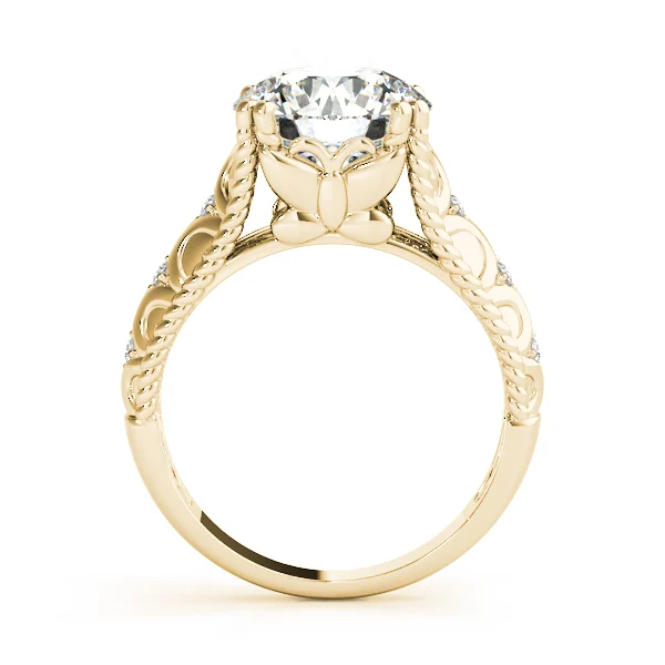 Double Prong Braided Shank Engagement Rings - Image 6