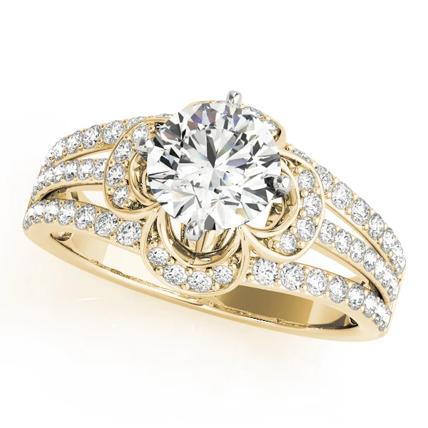 Multirow Floral Shape Engagement Ring - Image 5
