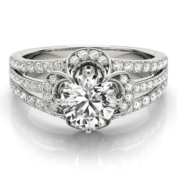 Multirow Floral Shape Engagement Ring - Image 3