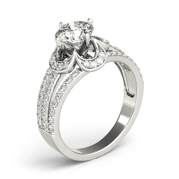 Multirow Floral Shape Engagement Ring - Image 4