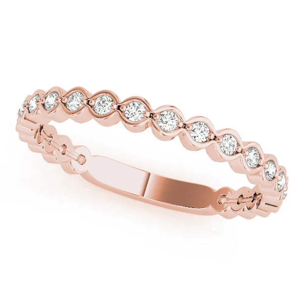 Scalloped Stackable Bezel Set Fashion Band - Image 8