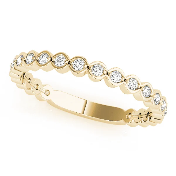 Scalloped Stackable Bezel Set Fashion Band - Image 5