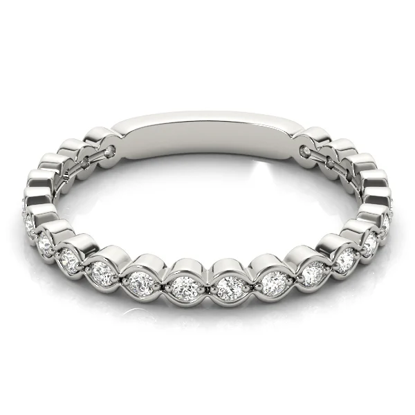 Scalloped Stackable Bezel Set Fashion Band - Image 3