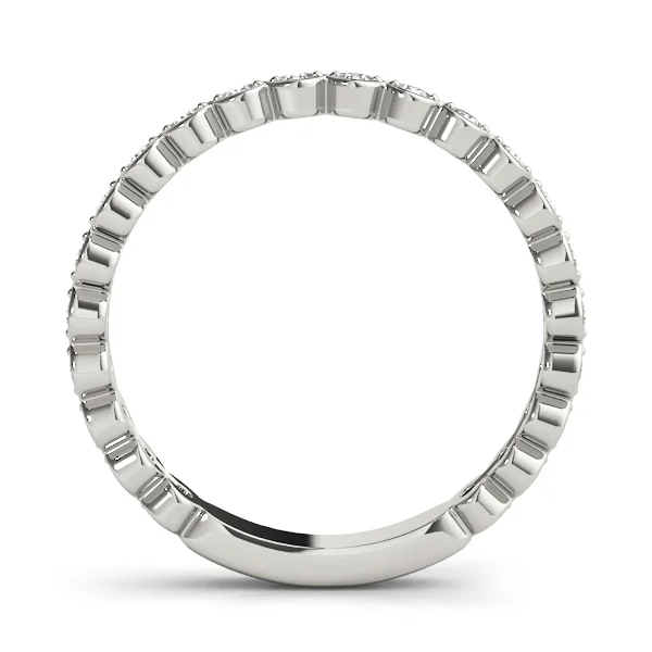 Scalloped Stackable Bezel Set Fashion Band - Image 2