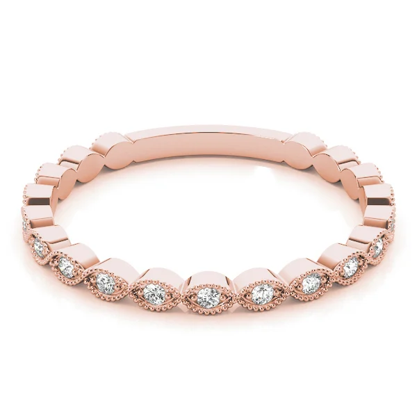 Marquise Shaped Milgrain Stackable Band - Image 10
