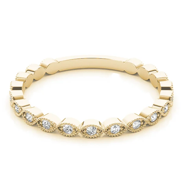 Marquise Shaped Milgrain Stackable Band - Image 7