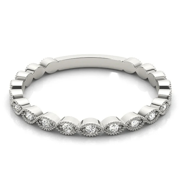 Marquise Shaped Milgrain Stackable Band - Image 3