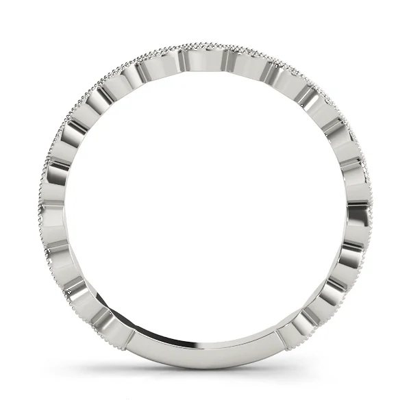 Marquise Shaped Milgrain Stackable Band - Image 2