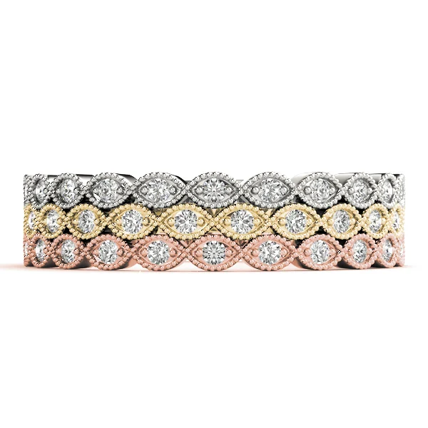 Marquise Shaped Milgrain Stackable Band - Image 4