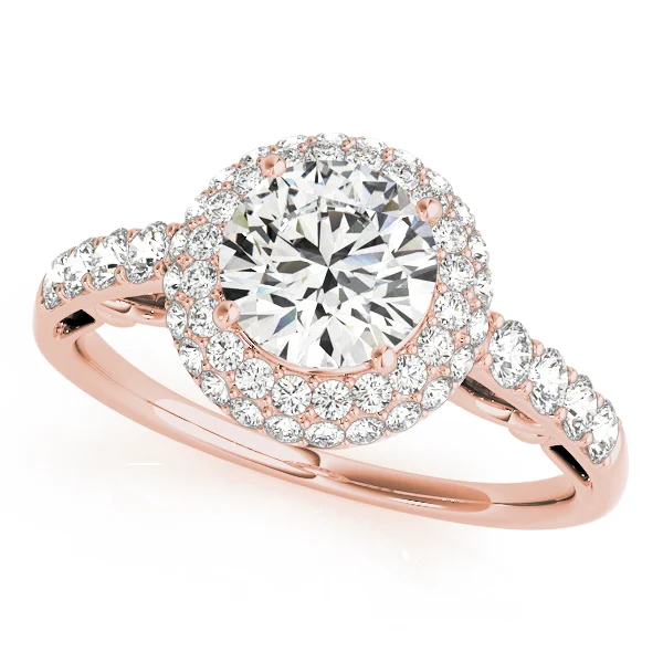 Solitaire Double Halo Engagement Ring - Image 9