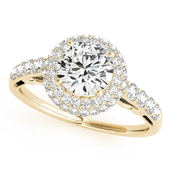 Solitaire Double Halo Engagement Ring - Image 5