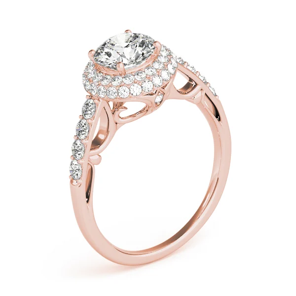 Solitaire Double Halo Engagement Ring - Image 12
